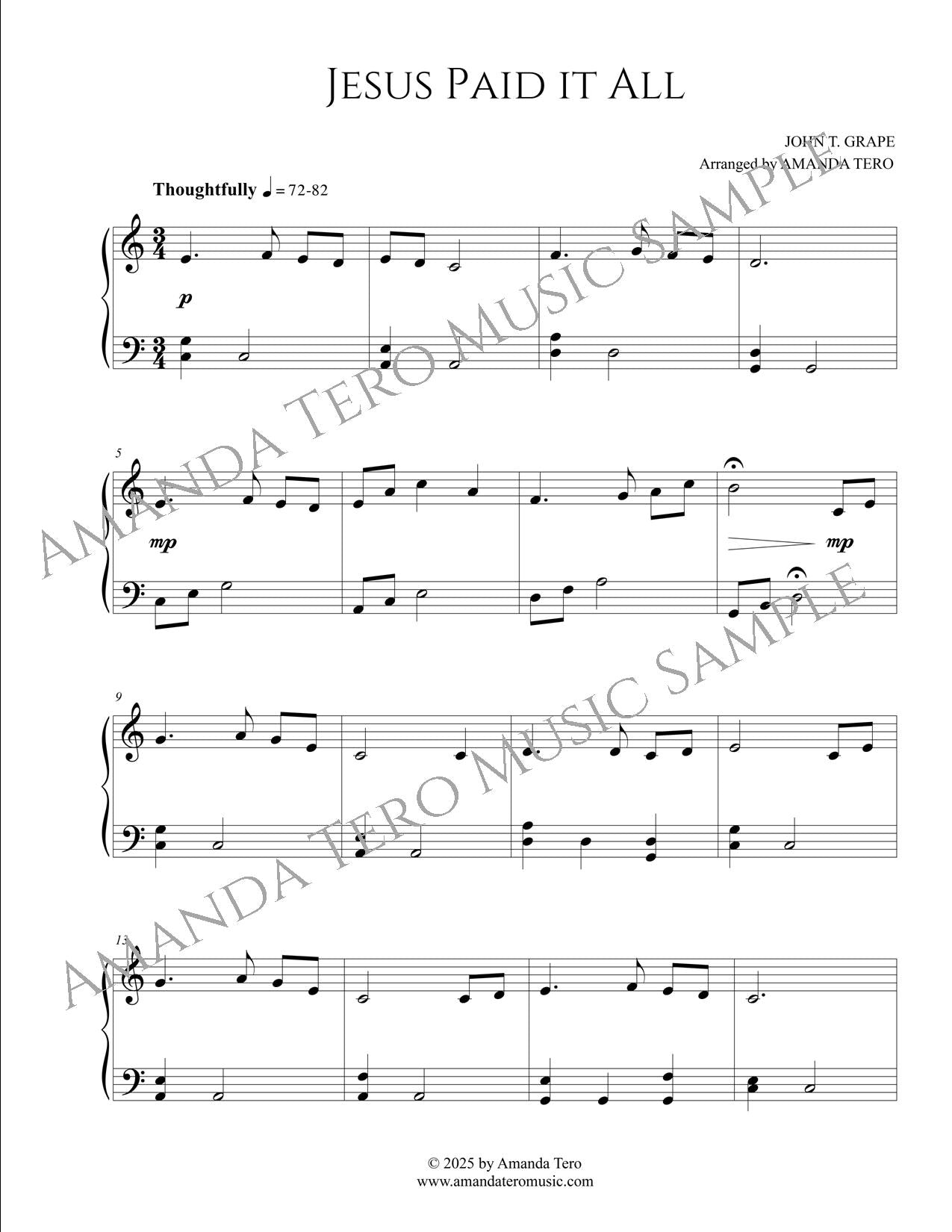 Graceful Easter 5 Early Intermediate Easter Hymns Piano Sheet Music