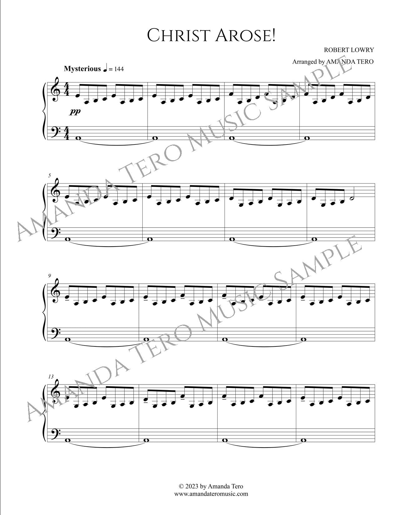 Christ Arose Easter late intermediate piano sheet music