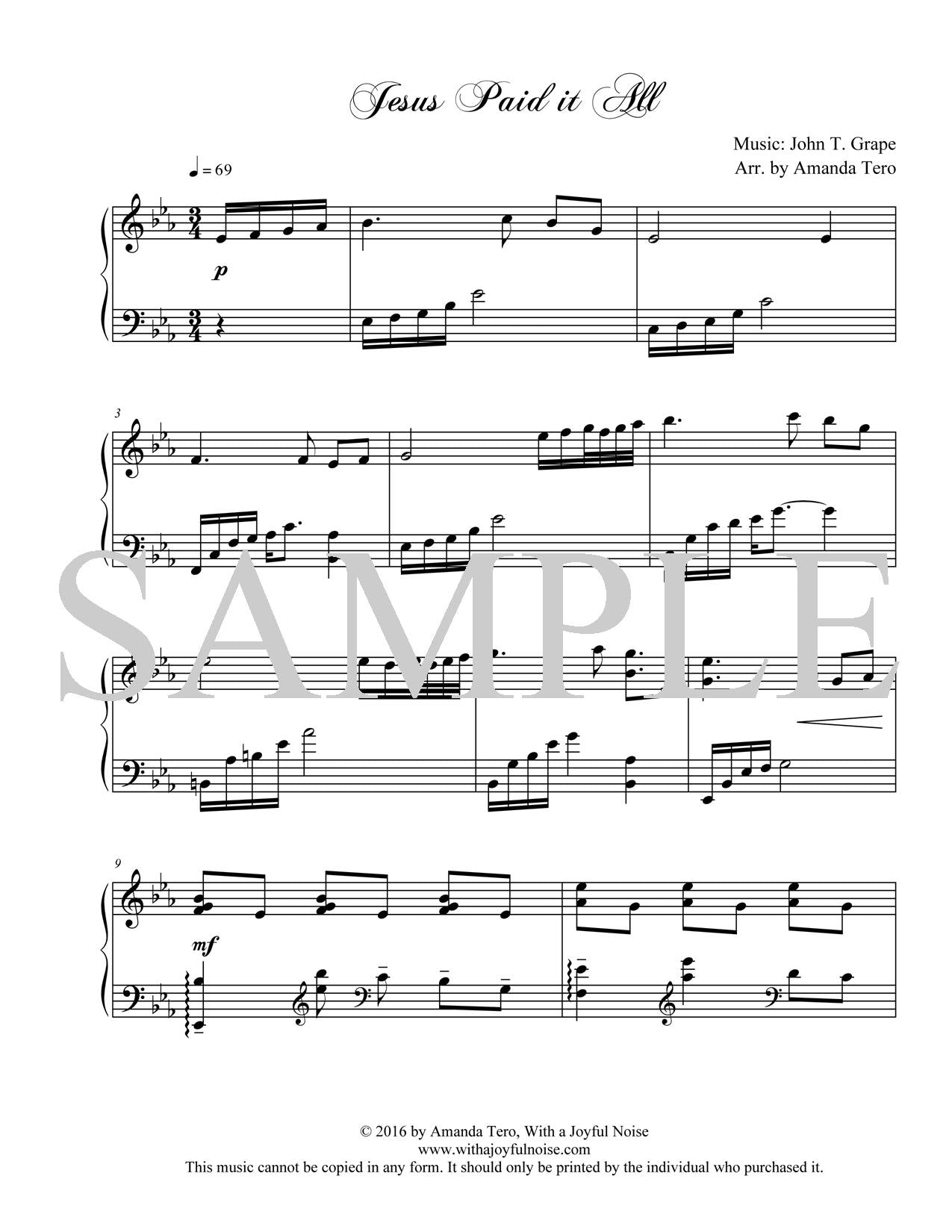 3 Intermediate Easter Hymns Piano Solos