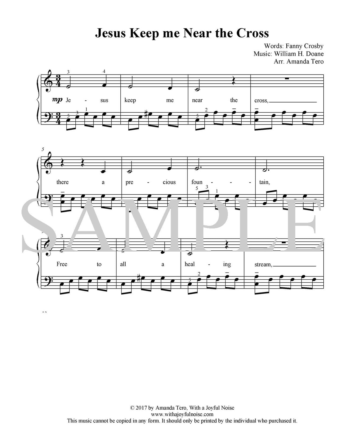 3 Elementary Hymn Piano Arrangements
