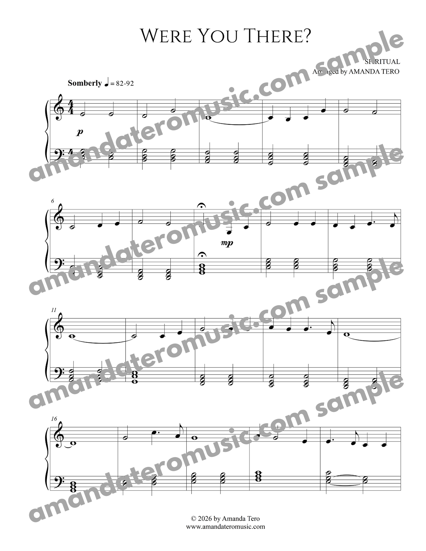 Treasured Spirituals - 6 Early Intermediate Spiritual Piano Solos