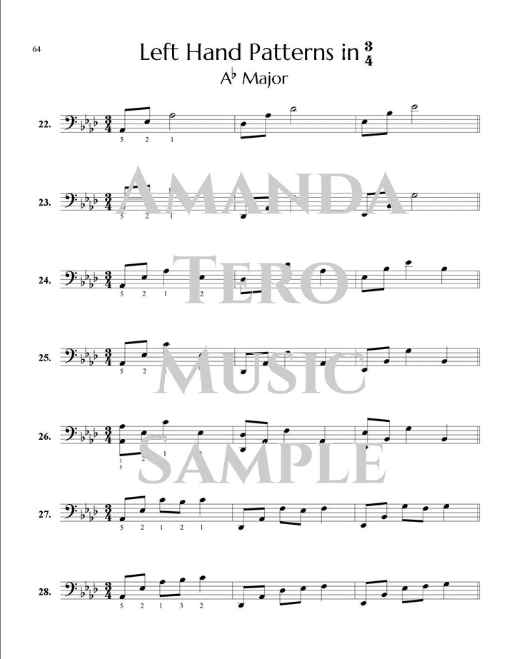 Left Hand Pattern Printable 140 LH Patterns for Church Pianists – Amanda Tero Music