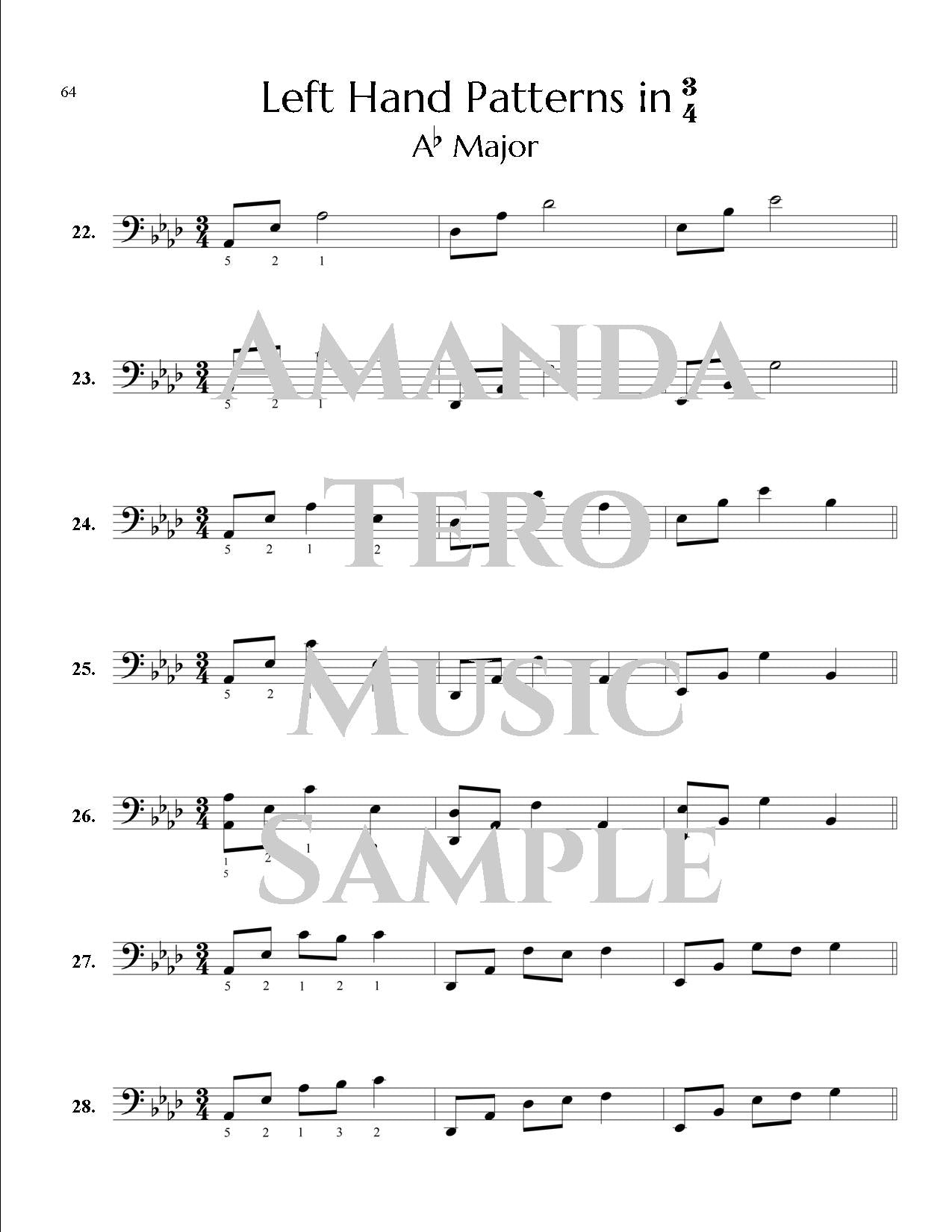 140 Left Hand Patterns for Church Pianists