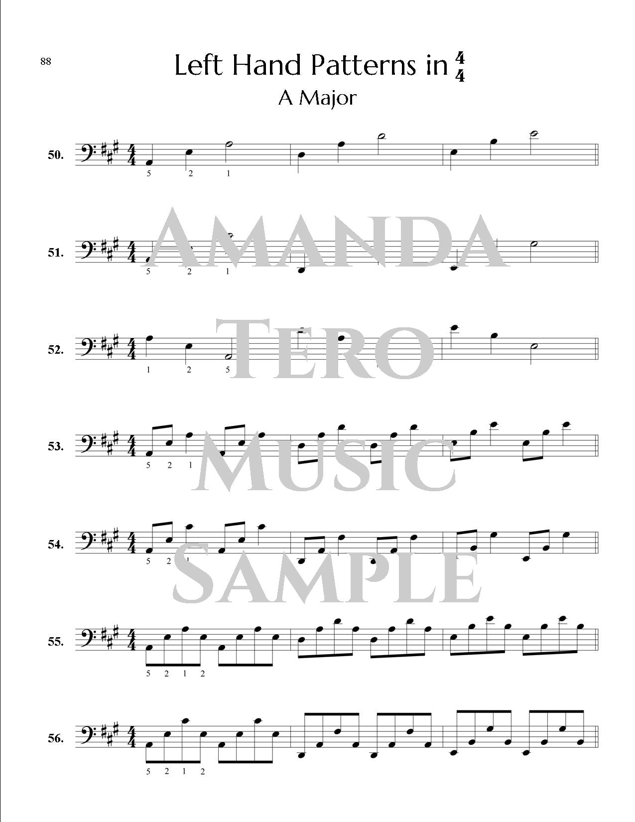 140 Left Hand Patterns for Church Pianists