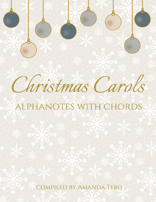 Pre-Reading Alphanote Christmas Carols with Chords DIGITAL PDF