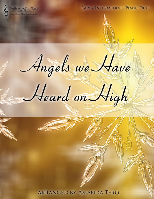 Angels We Have Heard on High intermediate piano duet sheet music