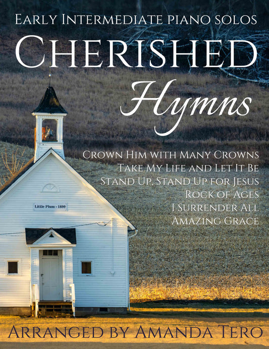 Cherished Hymns – 6 Early Intermediate Hymn Piano Solo Sheet Music Collection