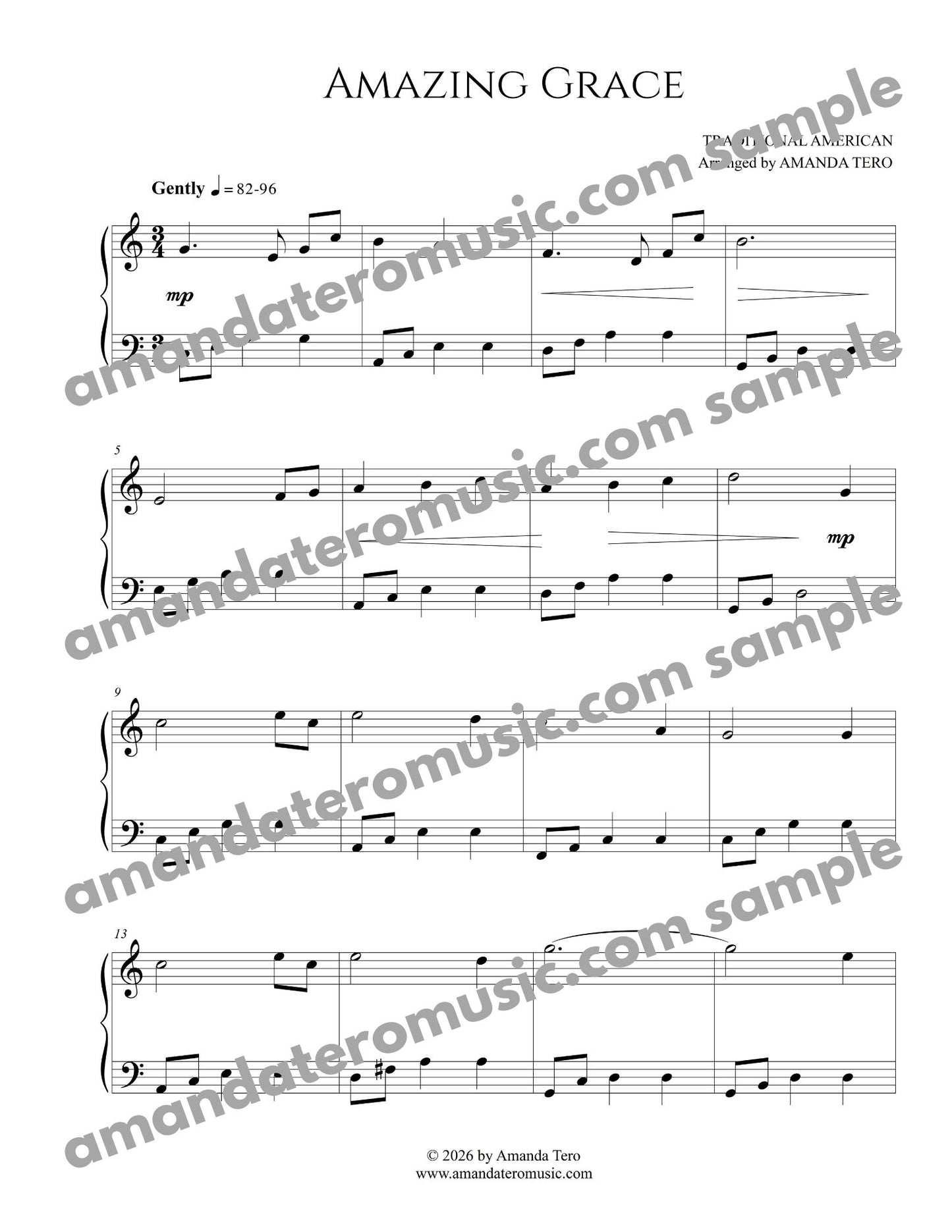 Cherished Hymns – 6 Early Intermediate Hymn Piano Solo Sheet Music Collection