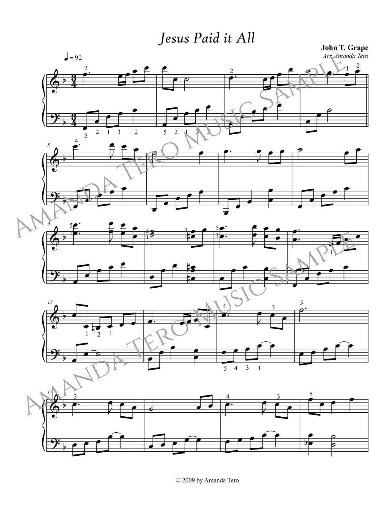 3 Intermediate Easter Hymns Piano Solos