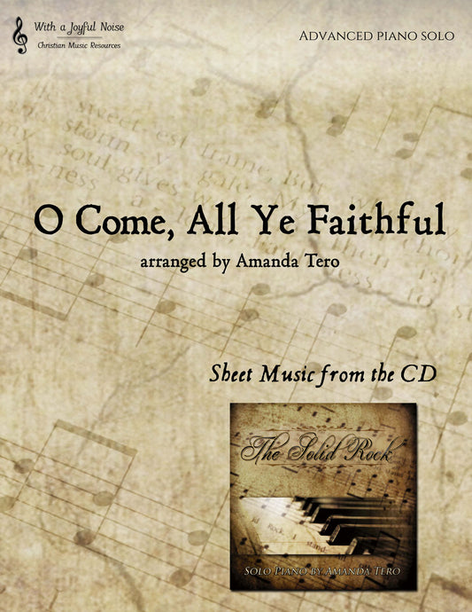 O Come, All Ye Faithful advanced piano Christmas solo