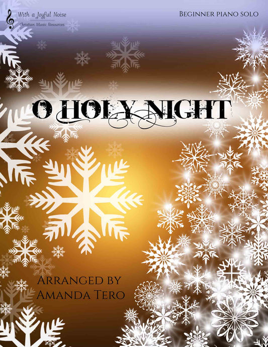 O Holy Night beginner piano solo