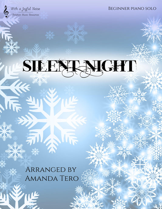 Silent Night beginner piano solo in B-flat