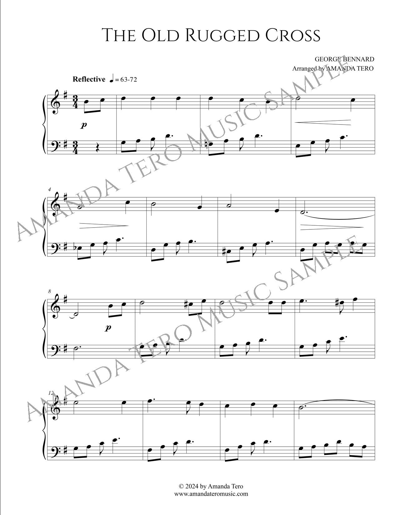 The Old Rugged Cross Early Intermediate Piano Solo