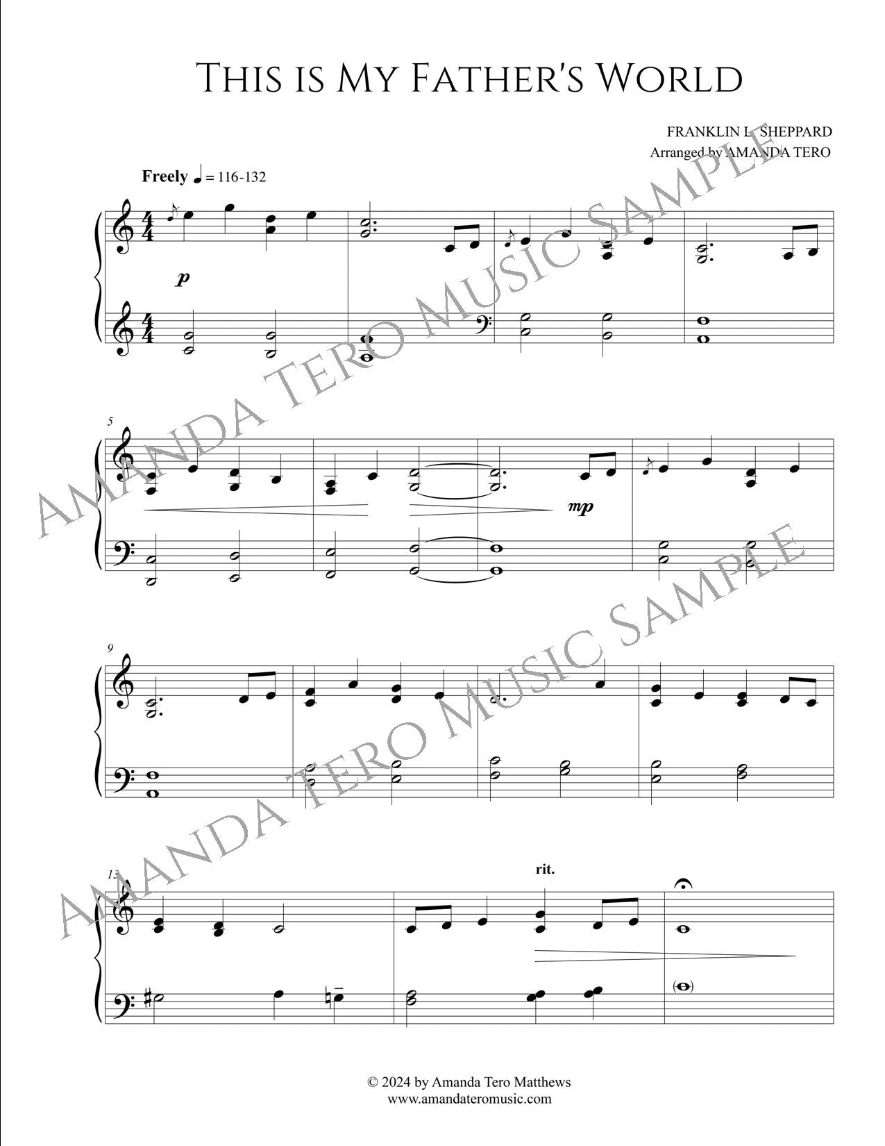 This is My Father’s World Intermediate Piano Solo
