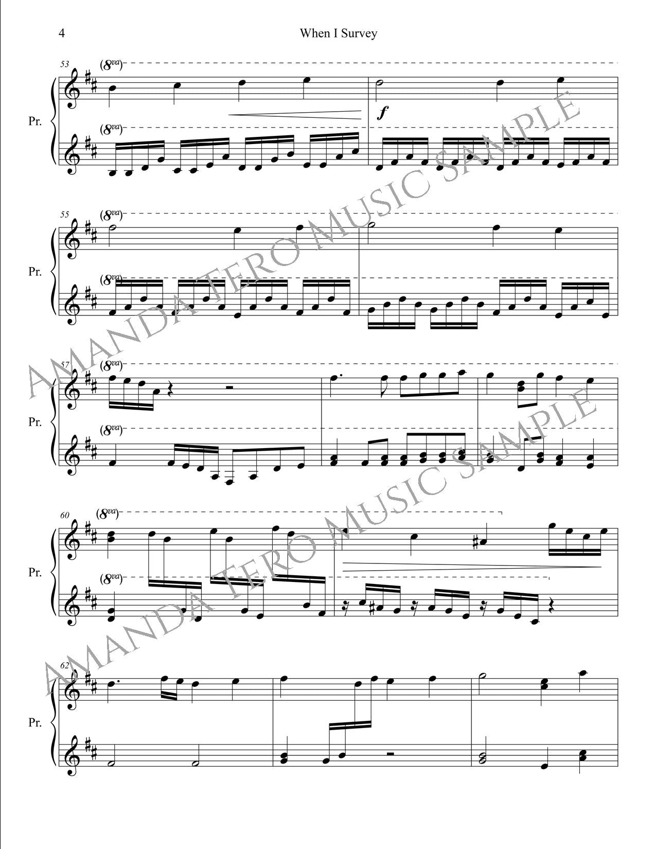 When I Survey the Wondrous Cross Late Intermediate Easter Piano Duet